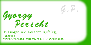 gyorgy pericht business card